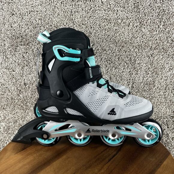 Rollerblade Macroblade 80 W Womens 10 Inline Skates Glacier Grey/Neo Mint READ - Picture 1 of 13